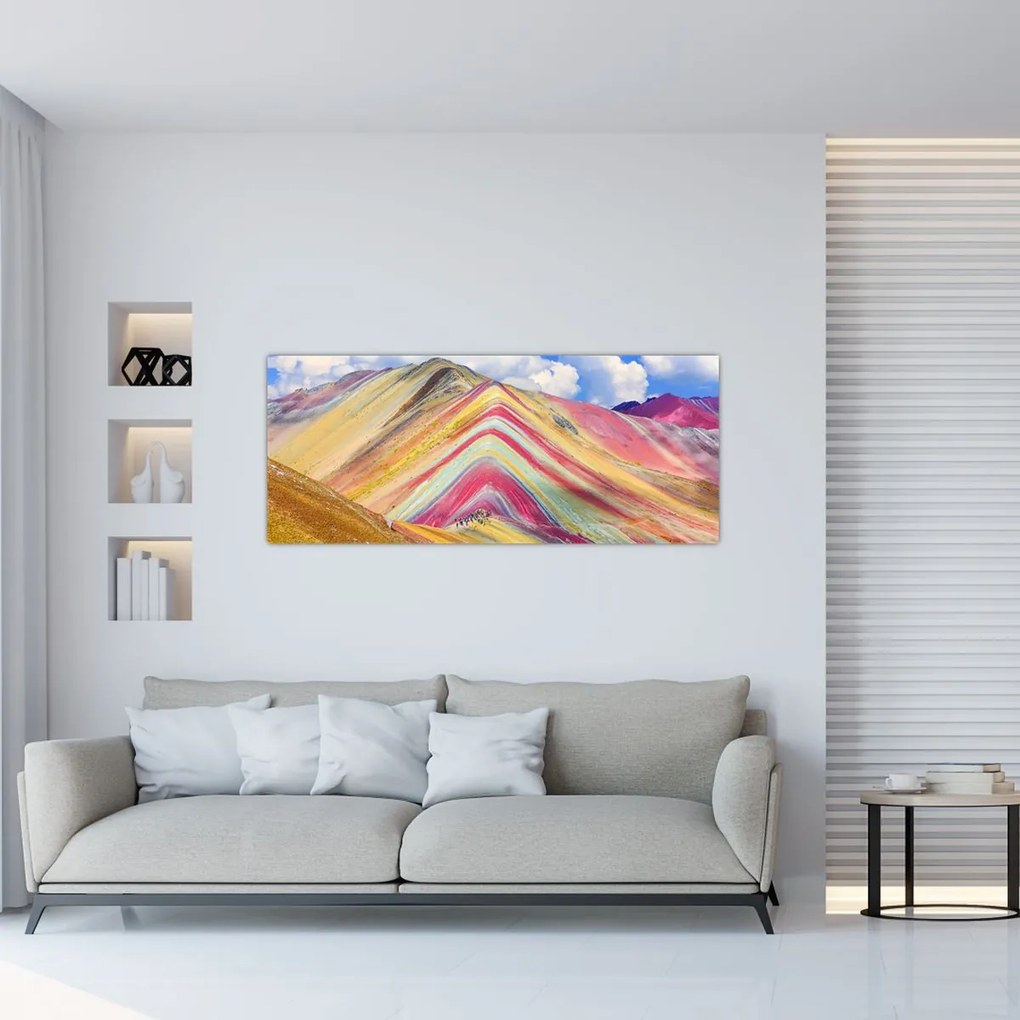 Kép - Rainbow Mountain, Peru (120x50 cm)