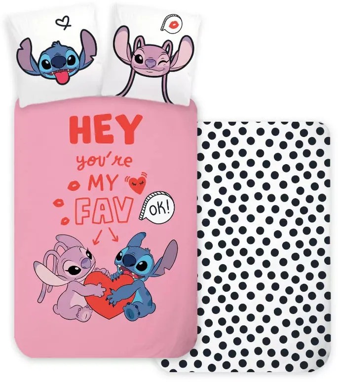 Disney Lilo és Stitch, A csillagkutya Hey ágyneműhuzat 140×200cm, 70×90 cm