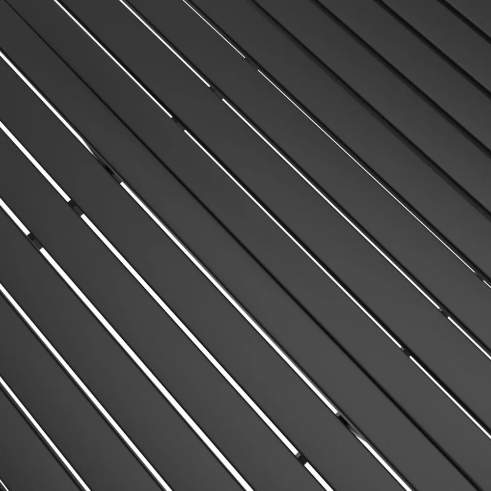 antracitszürke acél kerti asztal 140 x 80 x 72 cm