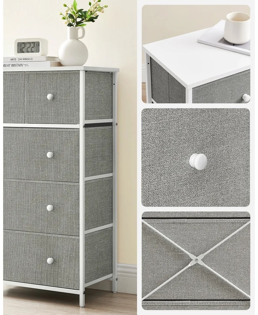 E1051 GREY komód, 56 cm, M