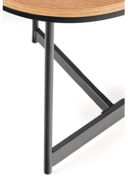 Kávésasztal CARIDA 49x45 cm fekete/tölgy