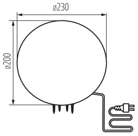 Kanlux 36595 - Kültéri lámpatest STONO 1xE27/15W/230V átmérő: 23 cm IP65