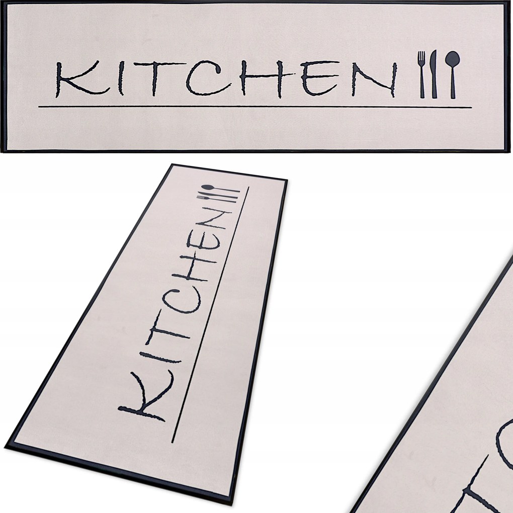 Konyhai Járda Csúszásgátló 80x150 Bézs Konyhai Szőnyeg Fekete Szőnyeg