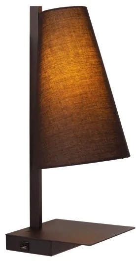 Lucide 30295/01/30 - Dimmelhető asztali lámpa GREGORY 1xE27/60W/230V USB fekete
