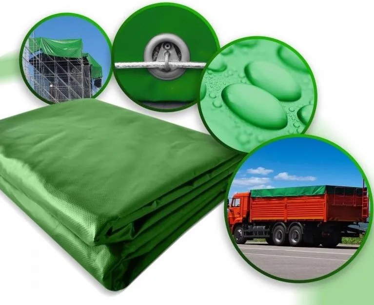 JAGO Takaróponyva 4 x 6 m LKW Zöld 650 g/m²