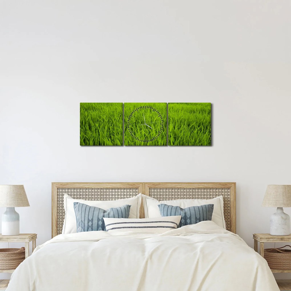 A fű képe (órával) (90x30 cm)