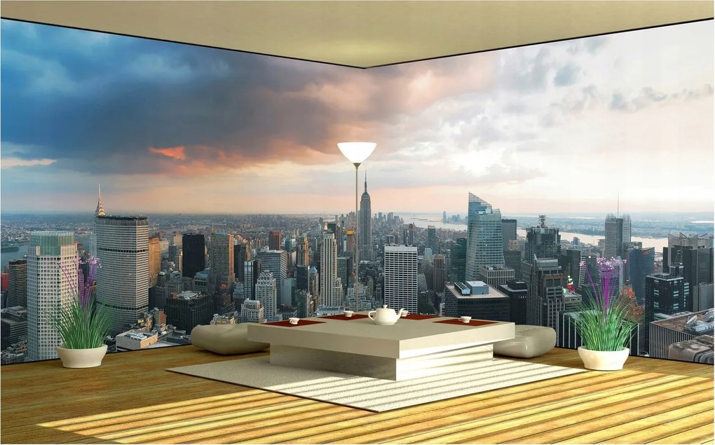 Sarok fotótapéta Manhattan Város 3D 624x219