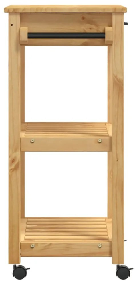 MONZA tömör fenyőfa konyhai kocsi 60 x 40 x 88,5 cm