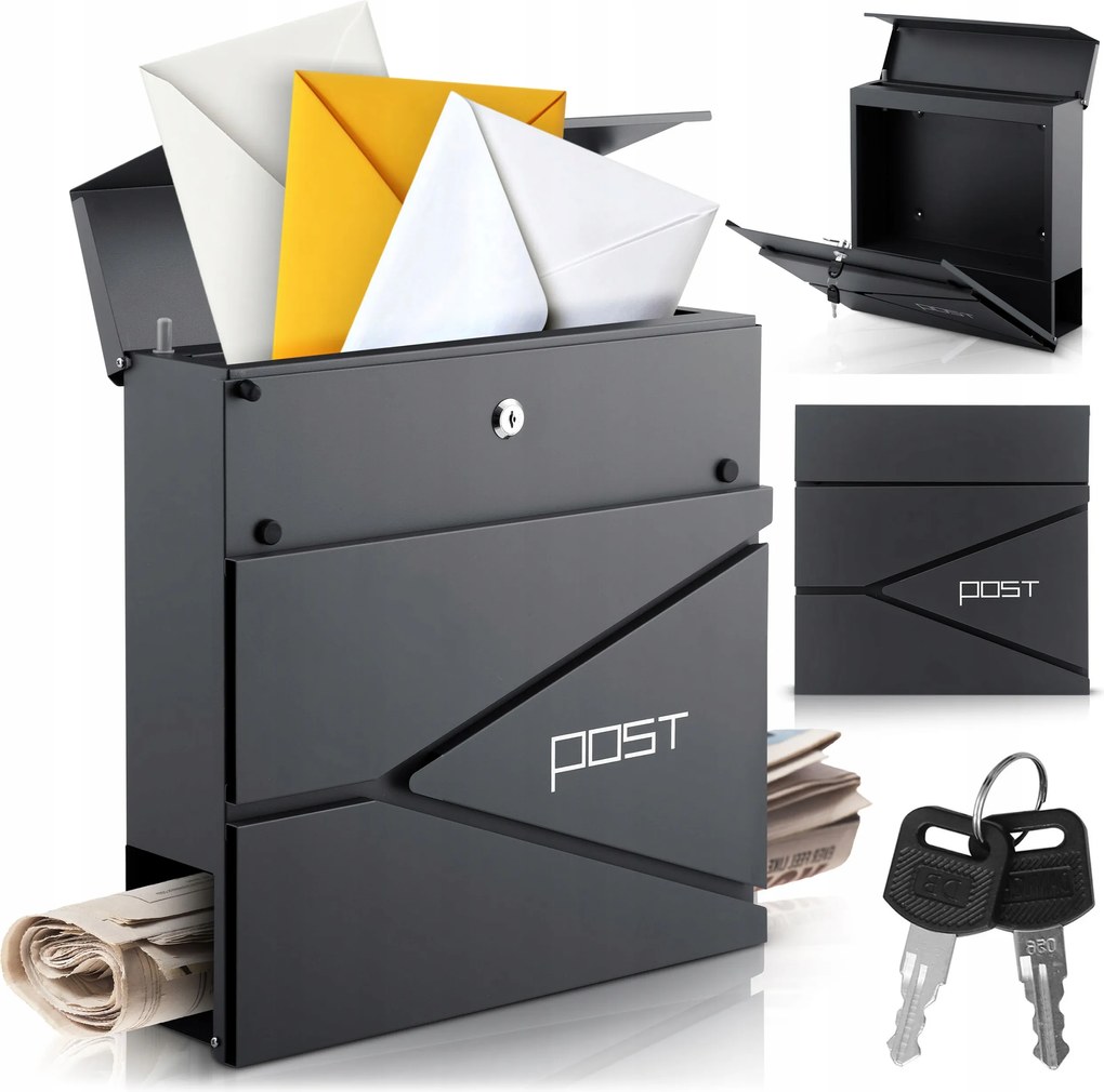 Humberg HM-862 Postaláda 37×37×10,5 cm, antracit