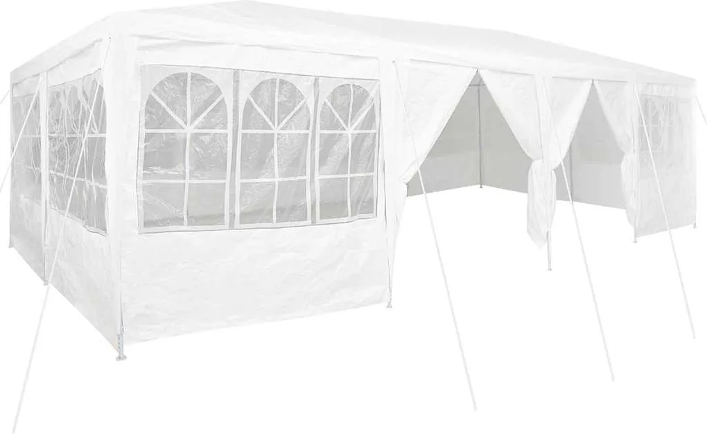 vidaXL Partysátor Fehér 800 x 400 x 266 cm Polietilén