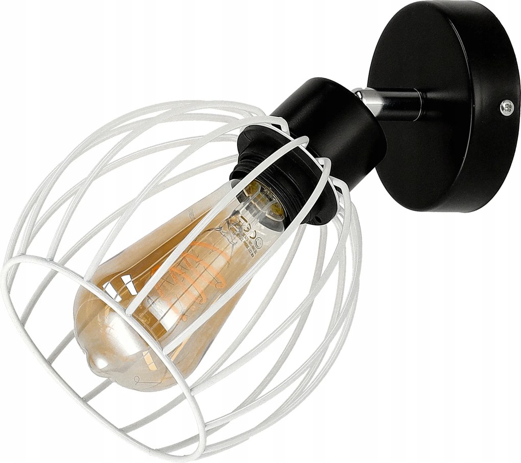 Led fali lámpa Drótgömb Fehér 1XE27