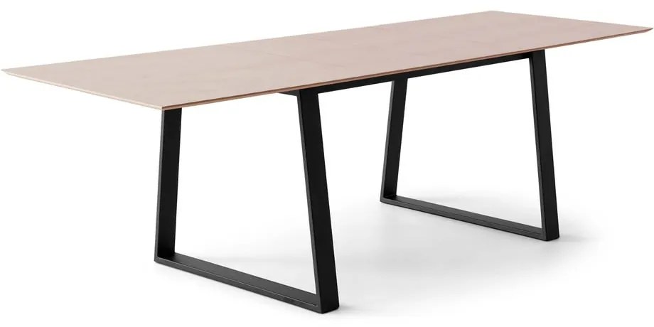 Natúr színű bővíthető étkezőasztal tölgyfa dekoros asztallappal 100x210 cm Meza – Hammel Furniture