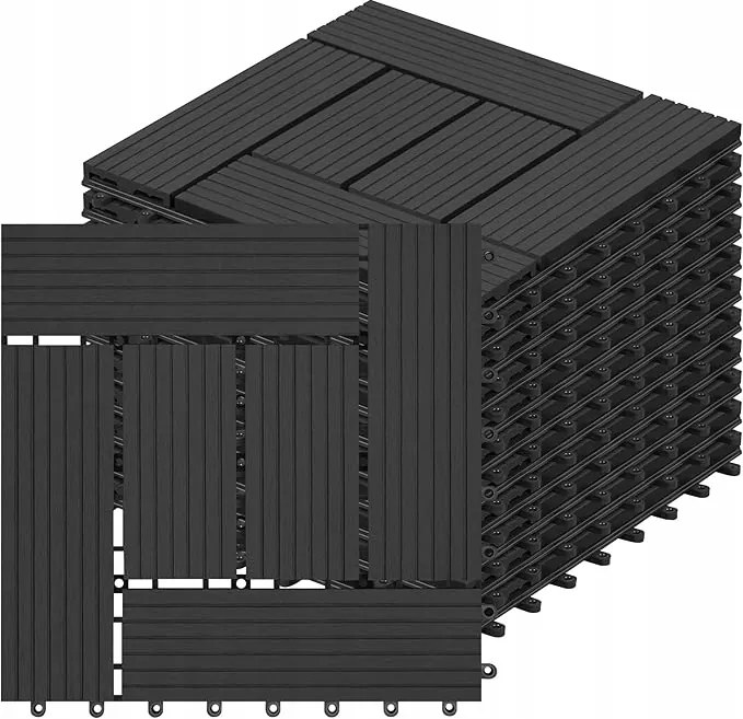 Woltu 11 db Wpc terasz csempe, fa megjelenésű