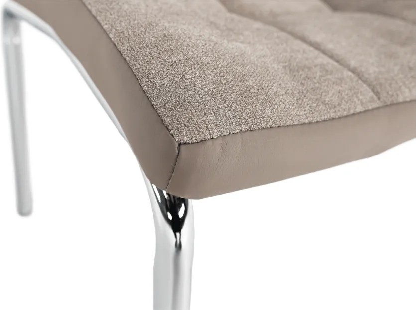 Étkezőszék, bézs/króm, GERDA NEW