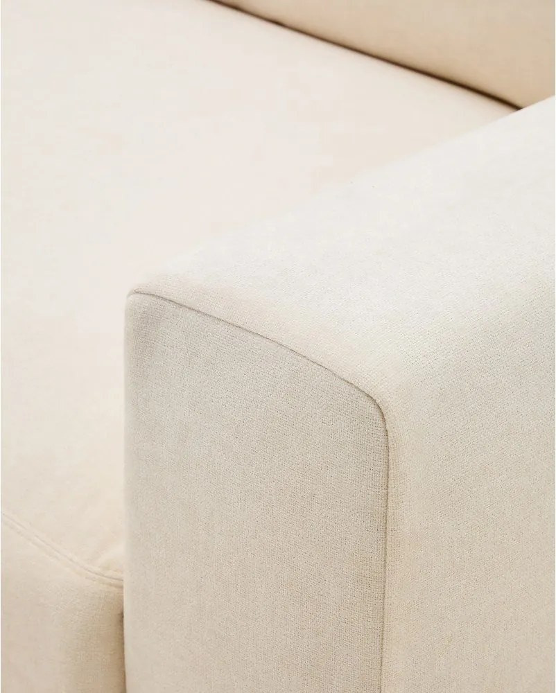 Bézs zsenília sarokkanapé (bal oldali-heverő résszel) Alea – Kave Home