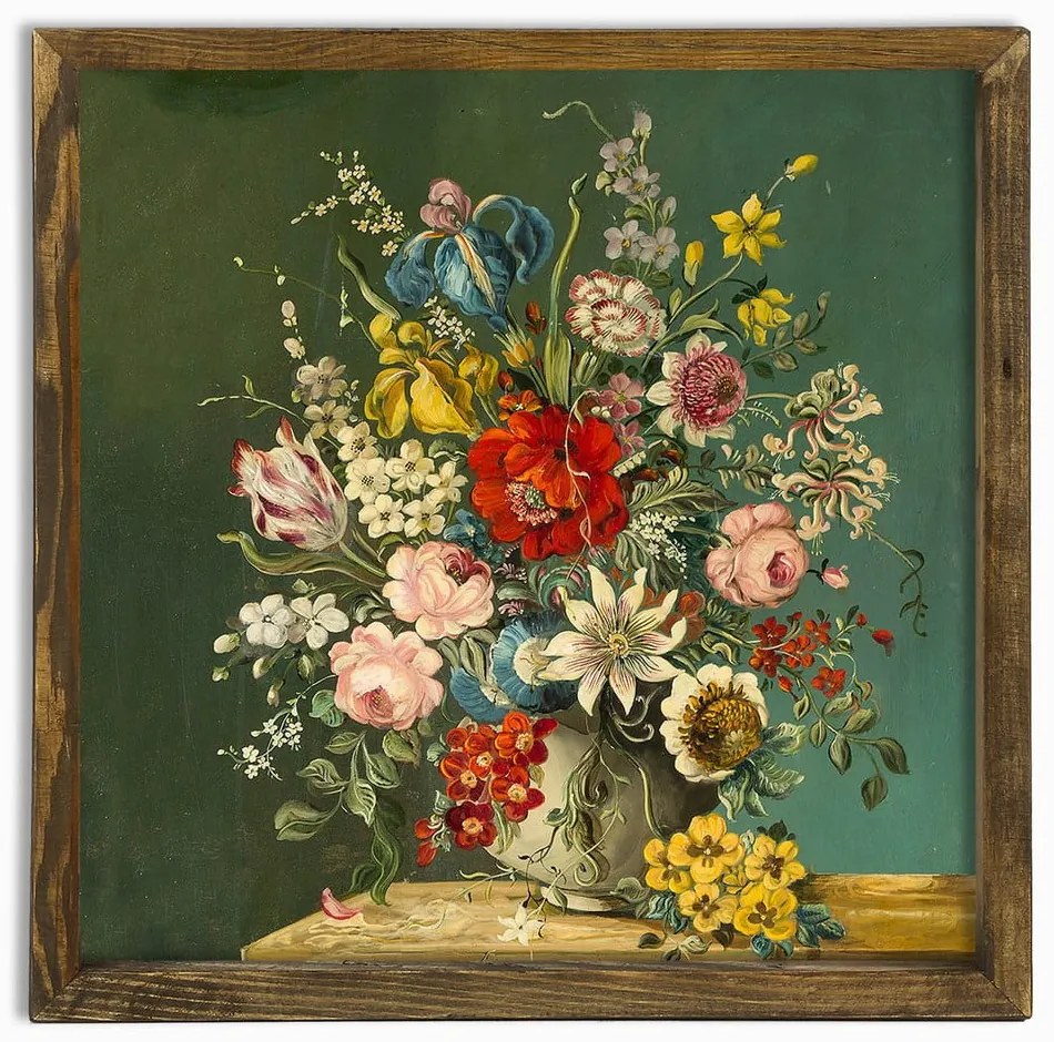 Vintage Flowers fali kép, 50 x 50 cm