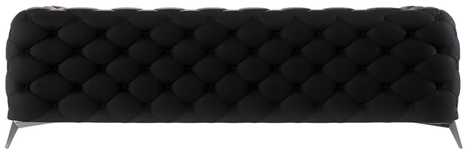 Fekete bársony kanapé 243 cm Chelsea – Ropez