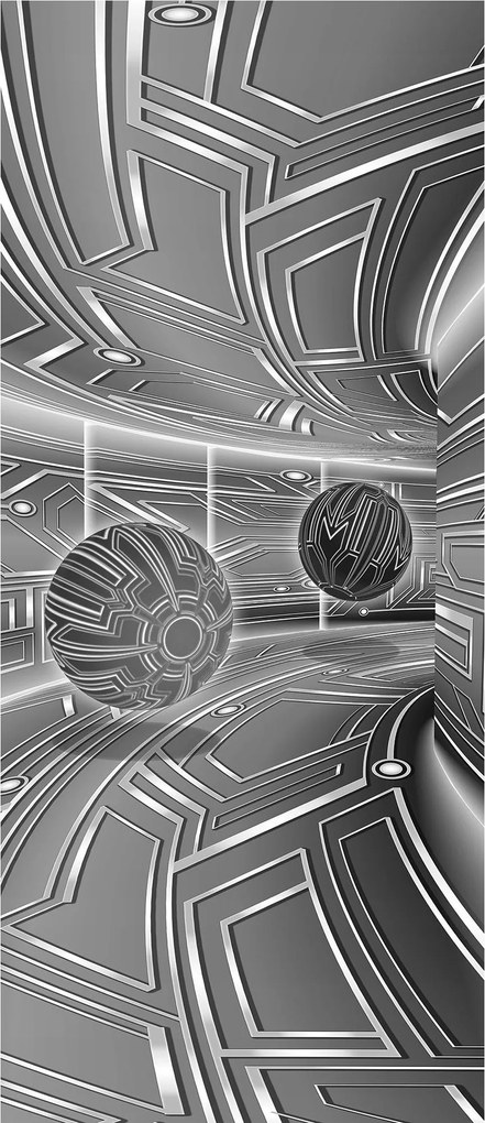 Flizelin fotótapéta Geometrikus alagút gömb mélység illúzió 91x211 +ragasztó