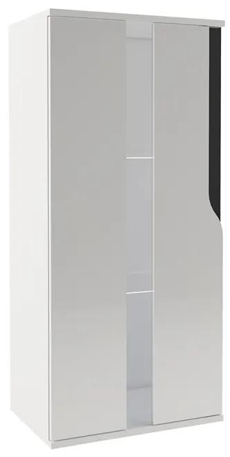 GB LANI vitrines szekrény - fehér/fekete