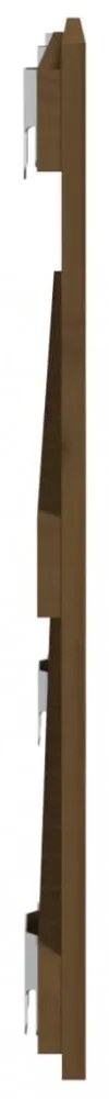 mézbarna tömör fenyőfa fali fejtámla 127,5 x 3 x 60 cm