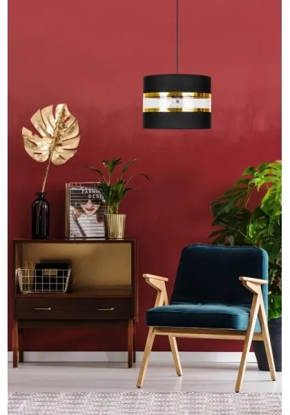 Csillár zsinóron LIND 1xE27/60W/230V fekete