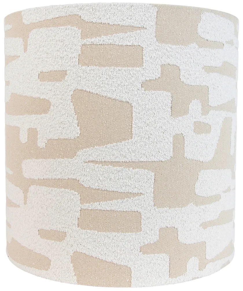 Szövet lámpaernyő fehér bézs csíkos 40/40/40