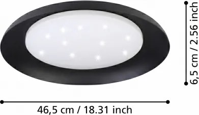Eglo 99703 - PENJAMO LED mennyezeti lámpa, 17,1W/230V, fekete