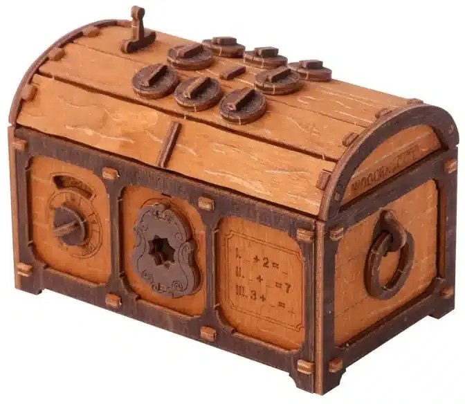 Kincsesláda &#8211; 3D fa szabadulós puzzle