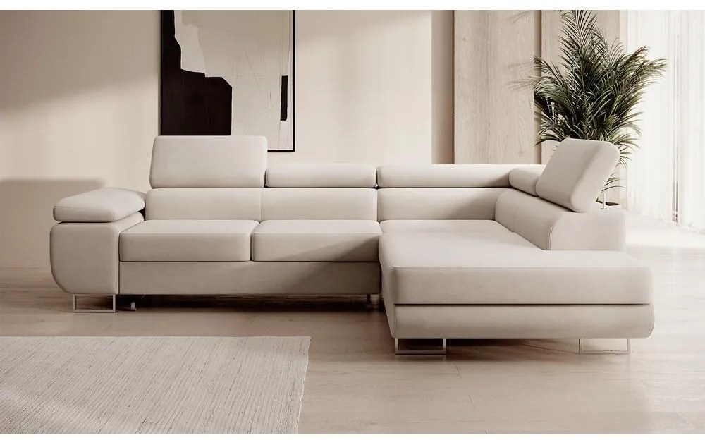 Sarokkanapé Stiletto (J) (bézs + ezüst). Akció -15%. 1099719