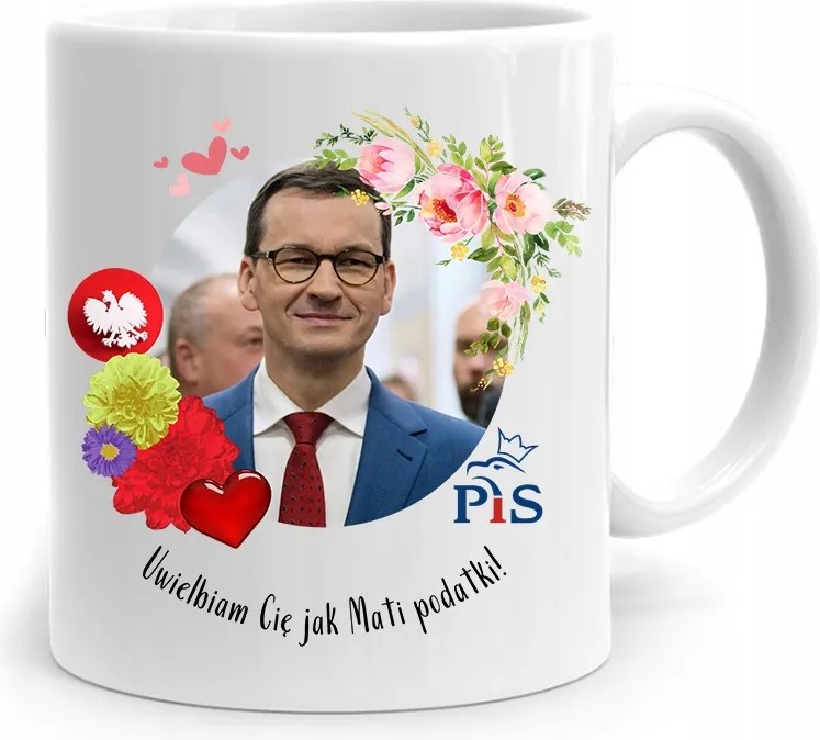 Bögre Politikus Miniszterelnök Mateusz Morawiecki Pis