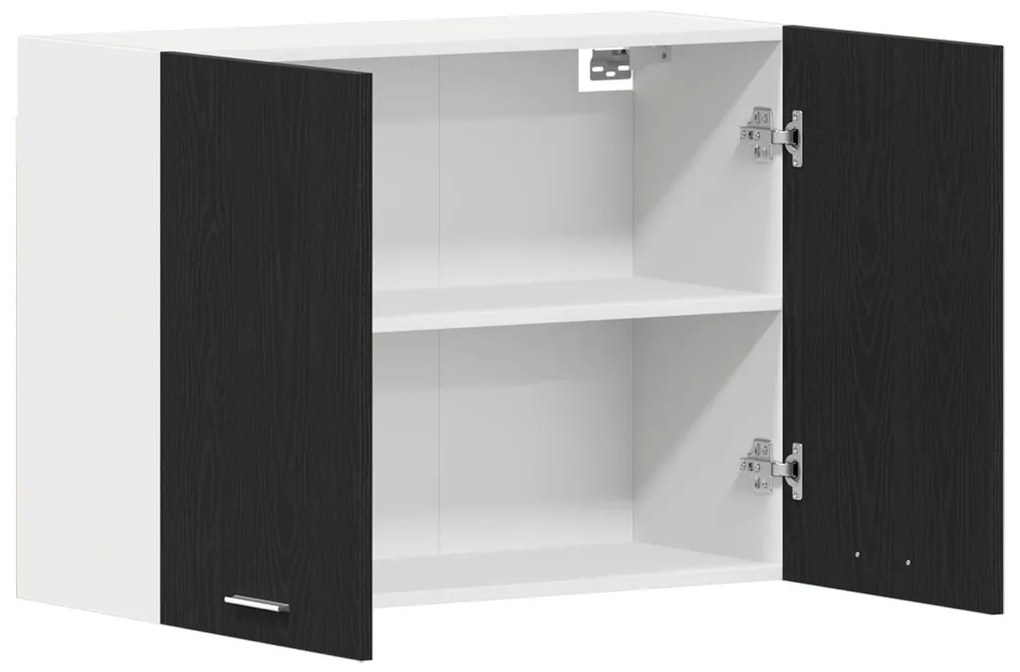 vidaXL Fekete Tölgy Fali Szekrény - 80x31x60 cm - Mérnöki fából