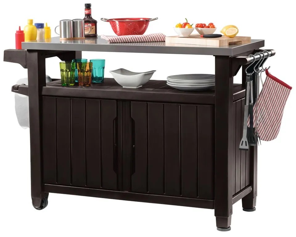 Tárolóasztal grillezéshez 134x52 cm Unity – Keter