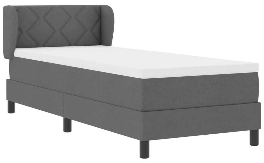 Boxspring Ágy Matrac Vaskék 80x200 cm Szövet