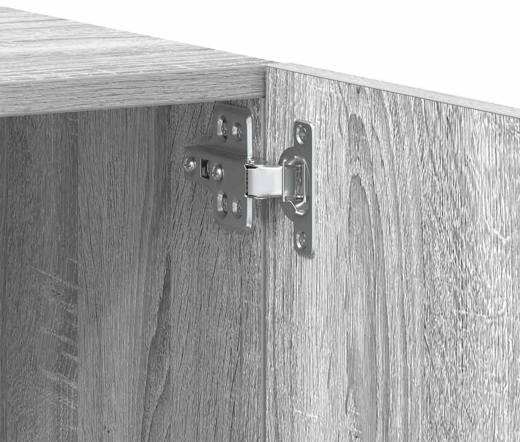 szürke sonoma színű szerelt fa TV-szekrény 100 x 35 x 40 cm