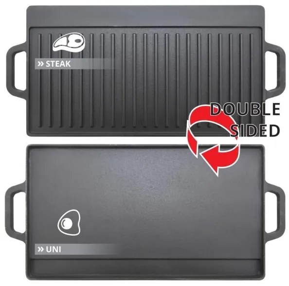 Kétoldalas grilllap 50x23 cm