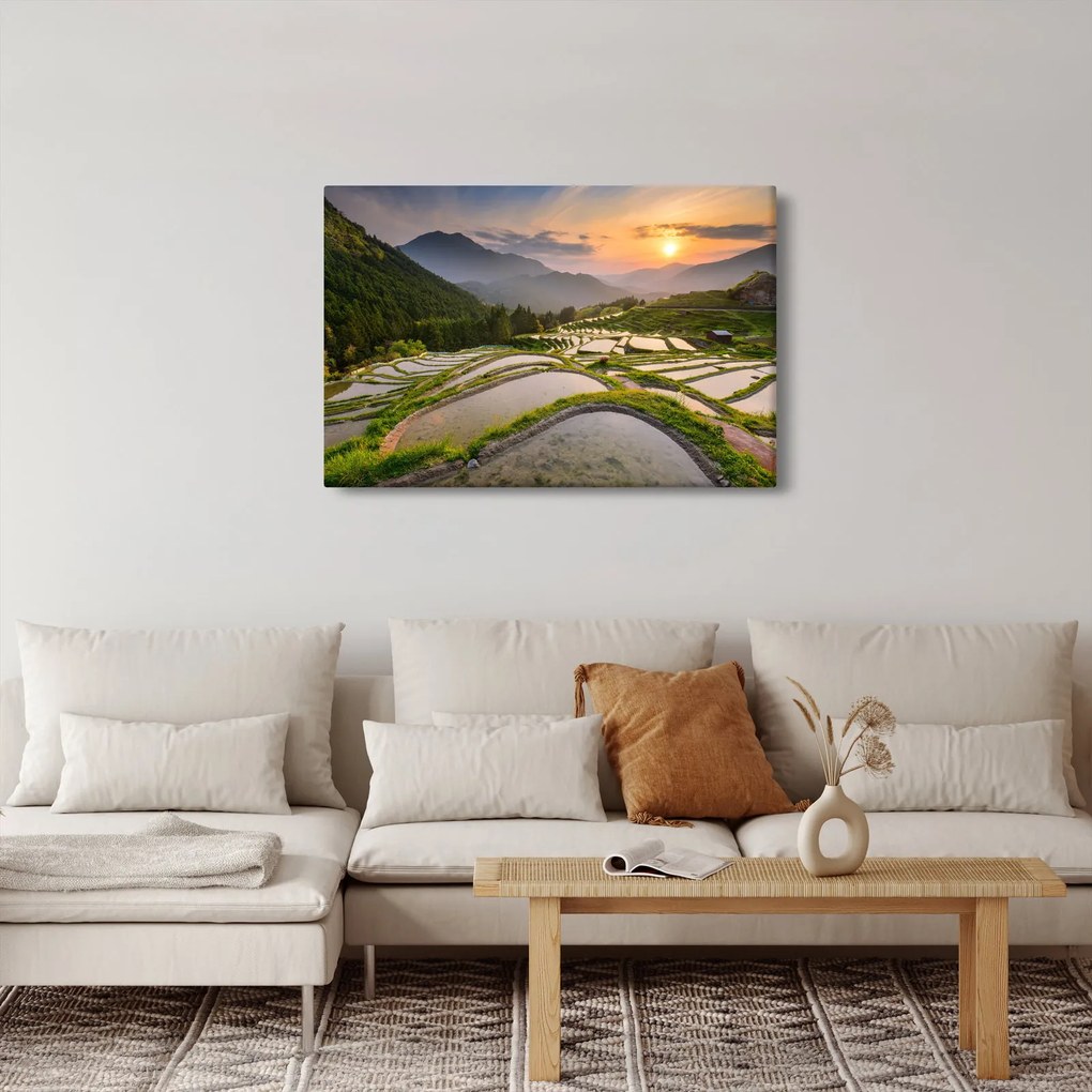 Kép - Rizsteraszok (90x60 cm)