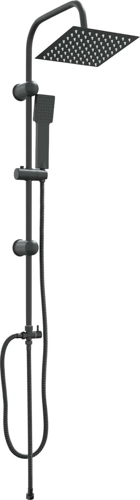 vidaXL Zuhanyfej Készlet Fekete 47 x 20 x 95 cm Rozsdamentes acél