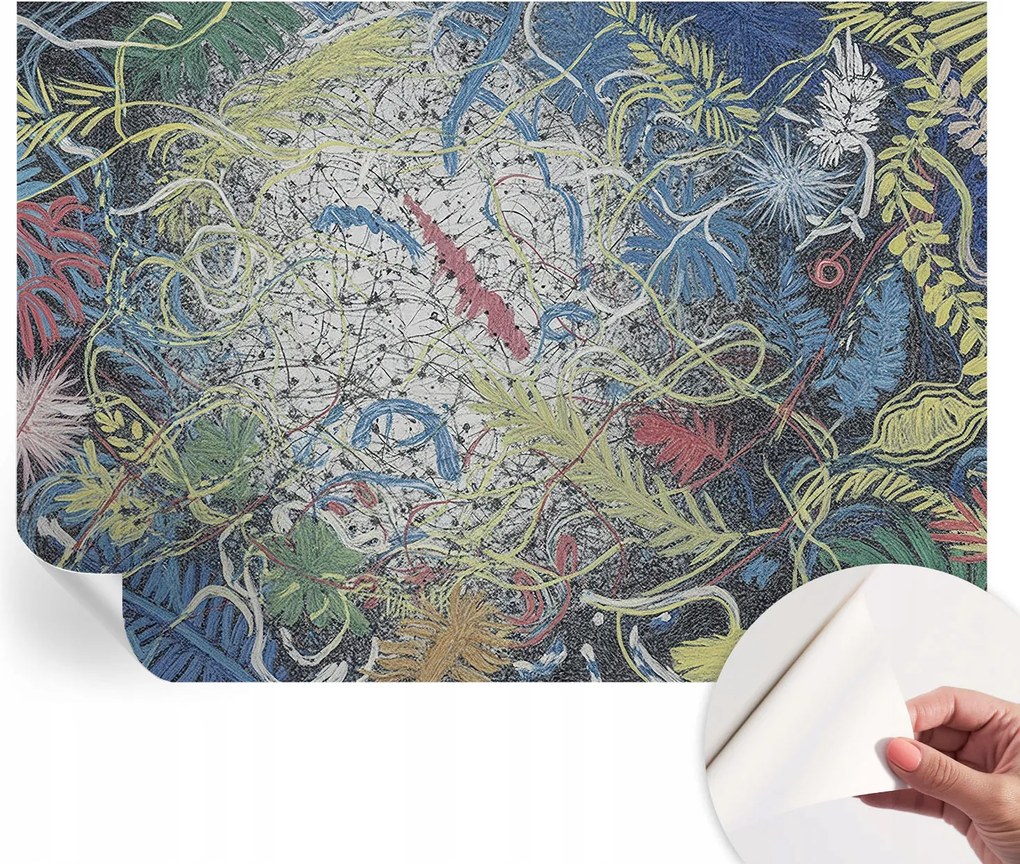 Öntapadós fotótapéta Nappaliba és Hálószobába Növényi örvények 208x146