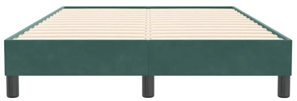 ágykeret matrac nélkül Sötétzöld 120x210 cm bársony