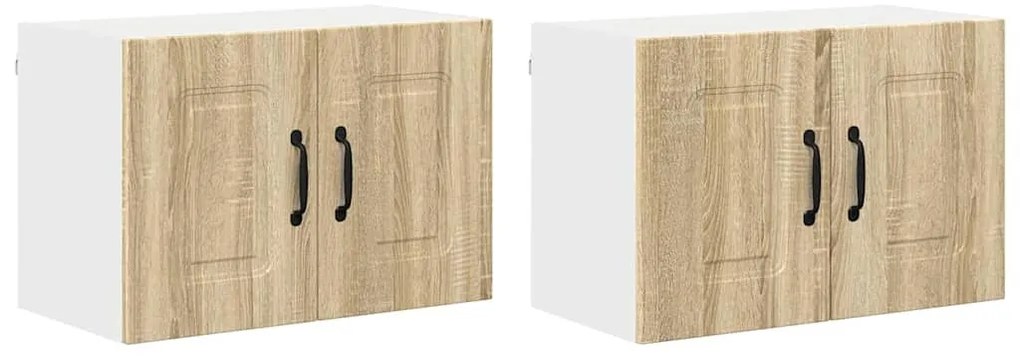 Fali konyhaszekrény 2 pcs Sonoma tölgy 60 x 31 x 40 cm Faanyag