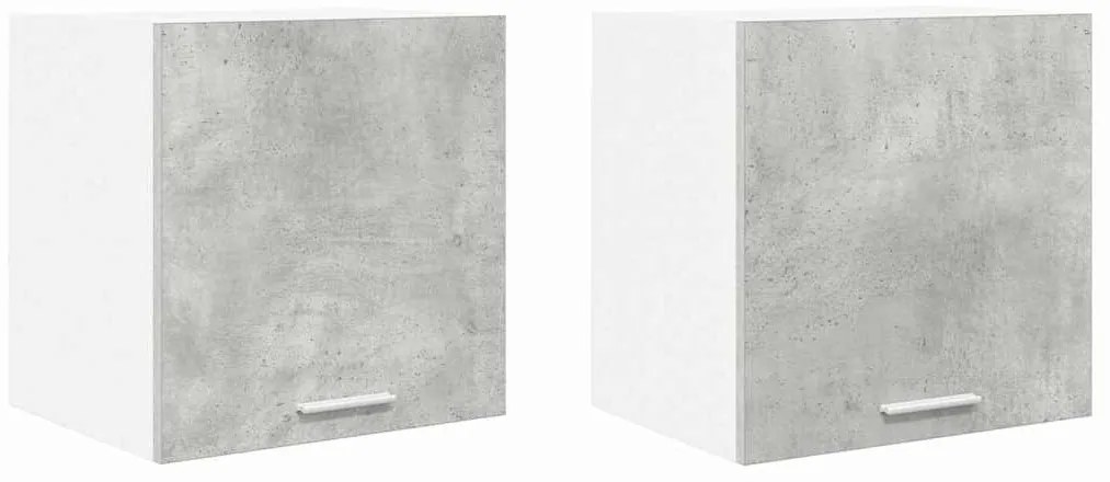 Függő szekrény Riga 2 pcs Beton szürke és fehér 40 x 31 x 40 cm