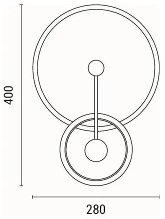 LED Fali lámpa LED/15W/230V 3000K