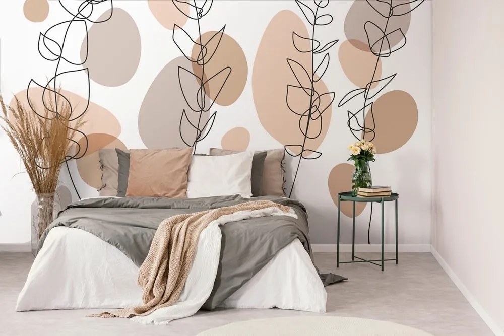 Tapéta minimalista növények részlete