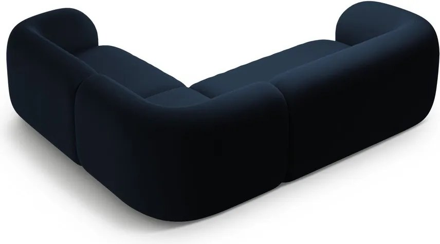 Kék bársony sarokkanapé (jobb oldali-L alakú) Kate – Micadoni