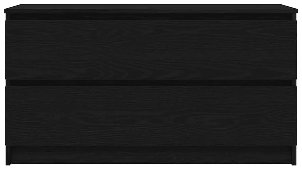 fekete szerelt fa TV-szekrény 100x35x54 cm