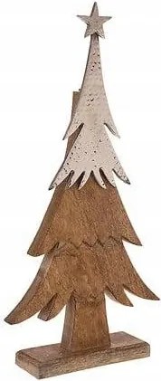 Fából Készült Karácsonyfa figura 52 cm Fém Váz