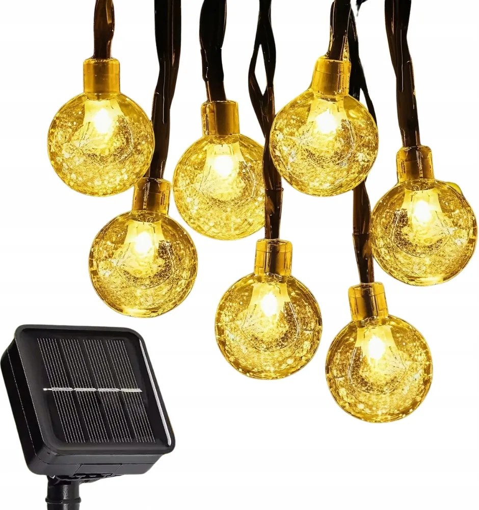 Ulanox Napelemes fényfüzér 7 m, 50 Led, IP65, 8 üzemmód