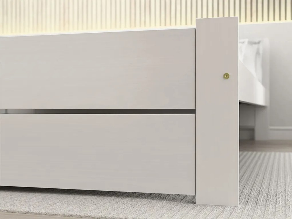 IKAROS DOUBLE ágy 90 x 200 cm, fehér Ágyrács: Léces ágyrács, Matrac: Somnia matrac 18 cm