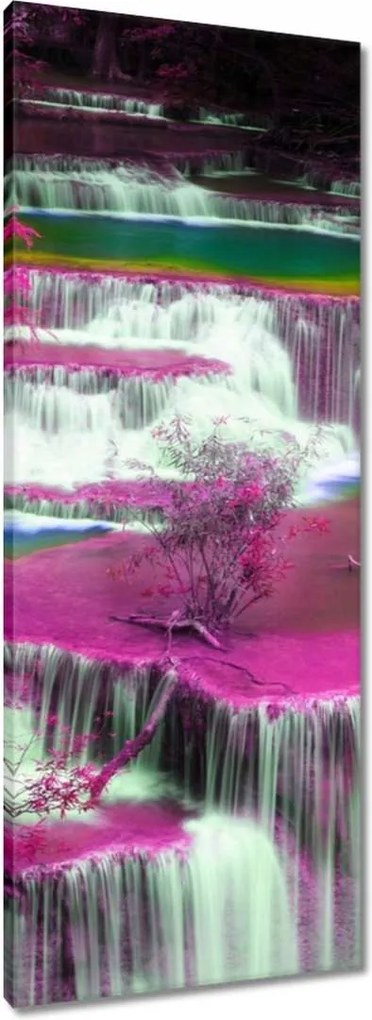 Vászonkép 40x100 Lila vízesés