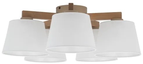 BRILAGI - LED felületre szerelhető csillár LATTE SABIA 5xE27/15W/230V fenyő/fehér